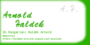 arnold haldek business card